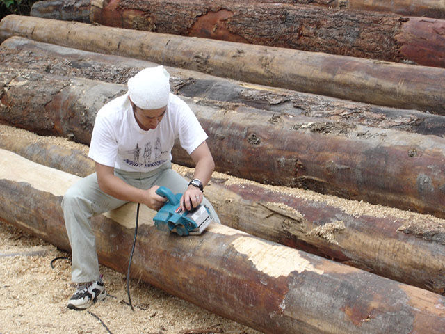 ログハウス制作過程