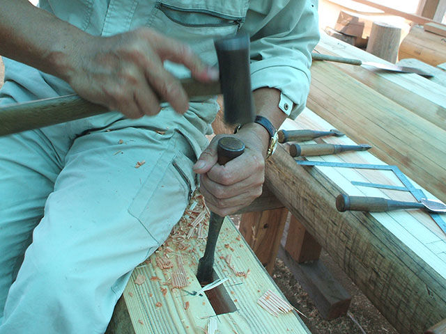 ログハウス制作過程