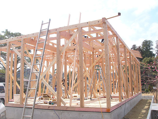 ログハウス制作過程