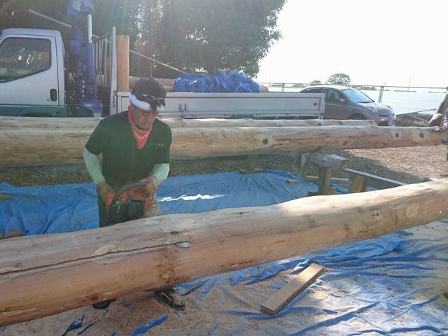 ログハウス制作過程